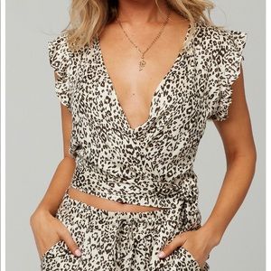 Knot Sisters leopard print top